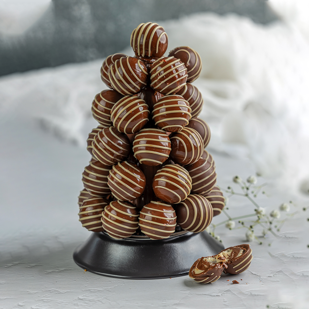 Chocolate Halawa Truffles Mini Tower